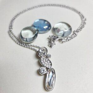 Authentic Swarovski Bubbles Necklace With Different Setting Crystals Retired